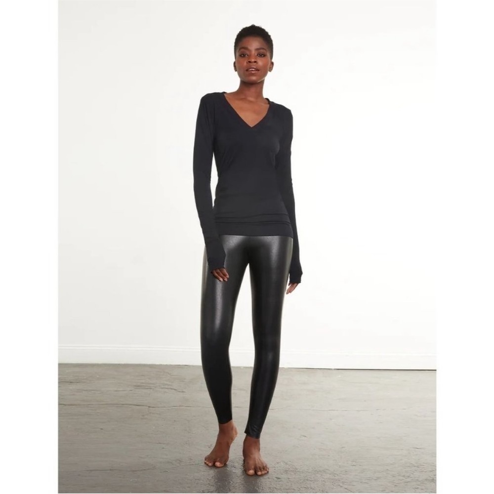 Commando Faux Leather Legging in Black size Small